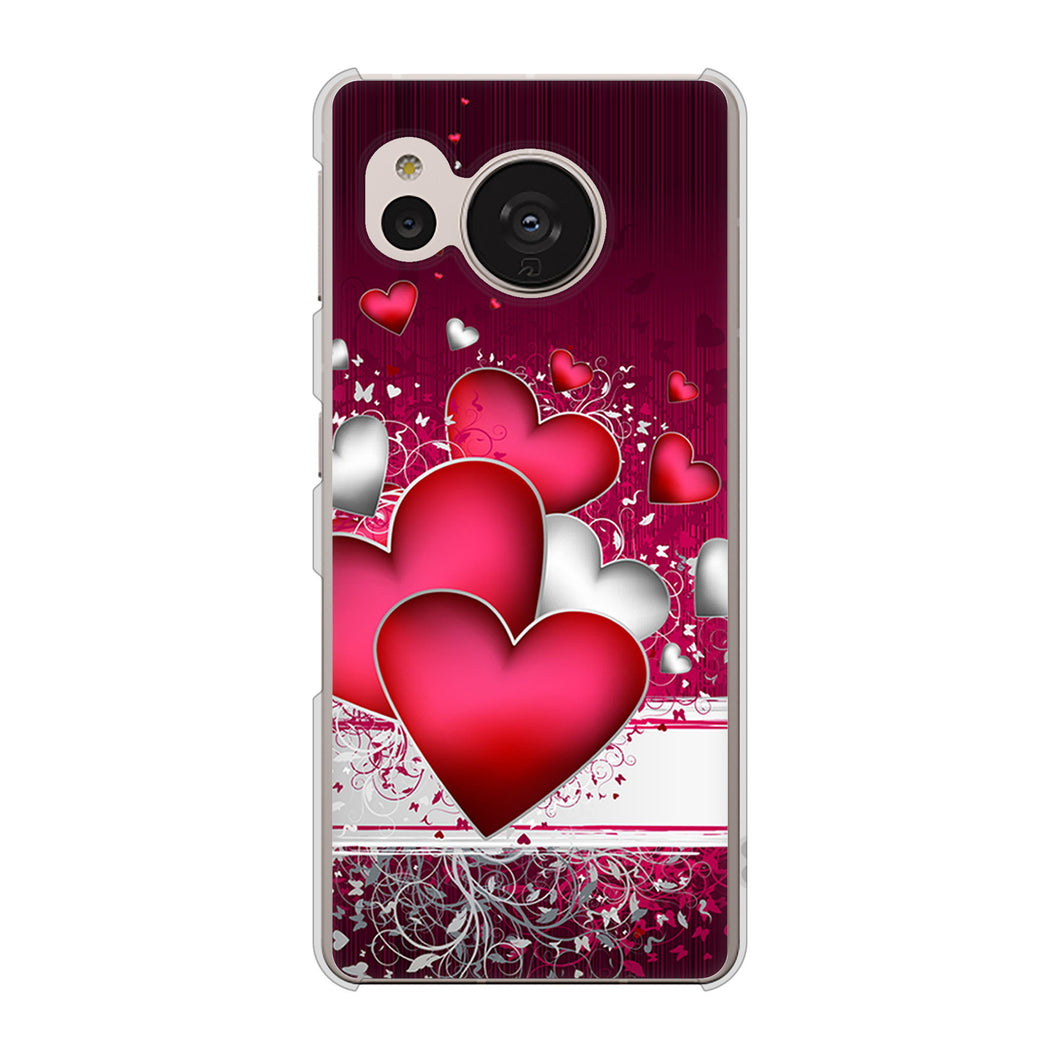 AQUOS sense7 SH-53C docomo 高画質仕上げ 背面印刷 ハードケース 【VA835 ハートの息吹】