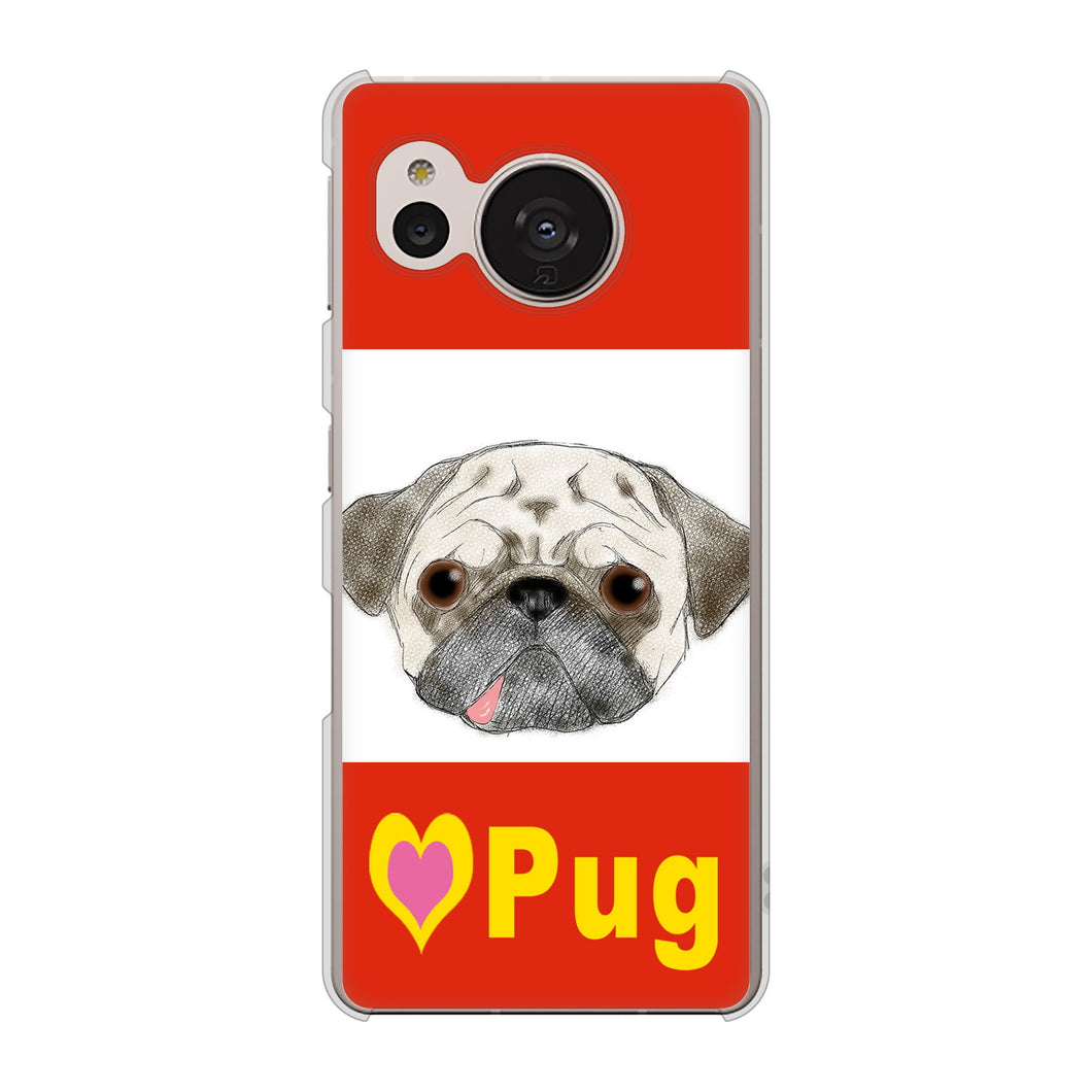 AQUOS sense7 SH-53C docomo 高画質仕上げ 背面印刷 ハードケース パグ