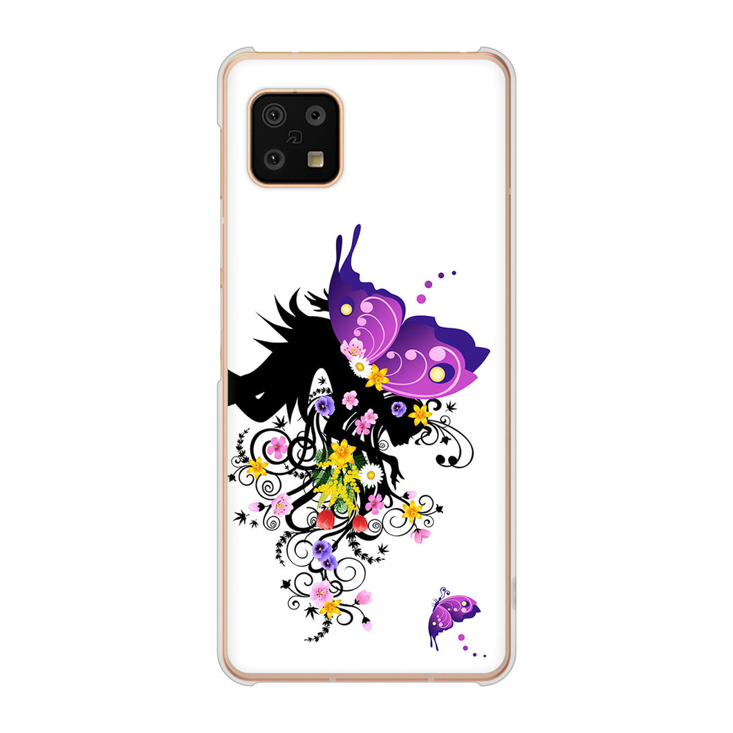 AQUOS sense6 SH-54B docomo 高画質仕上げ 背面印刷 ハードケース バタフライ