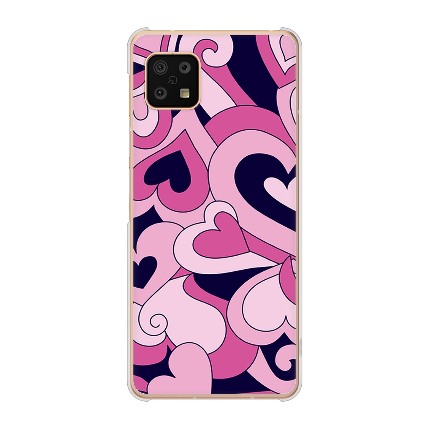 AQUOS sense6 SH-54B docomo 高画質仕上げ 背面印刷 ハードケース プリティハート