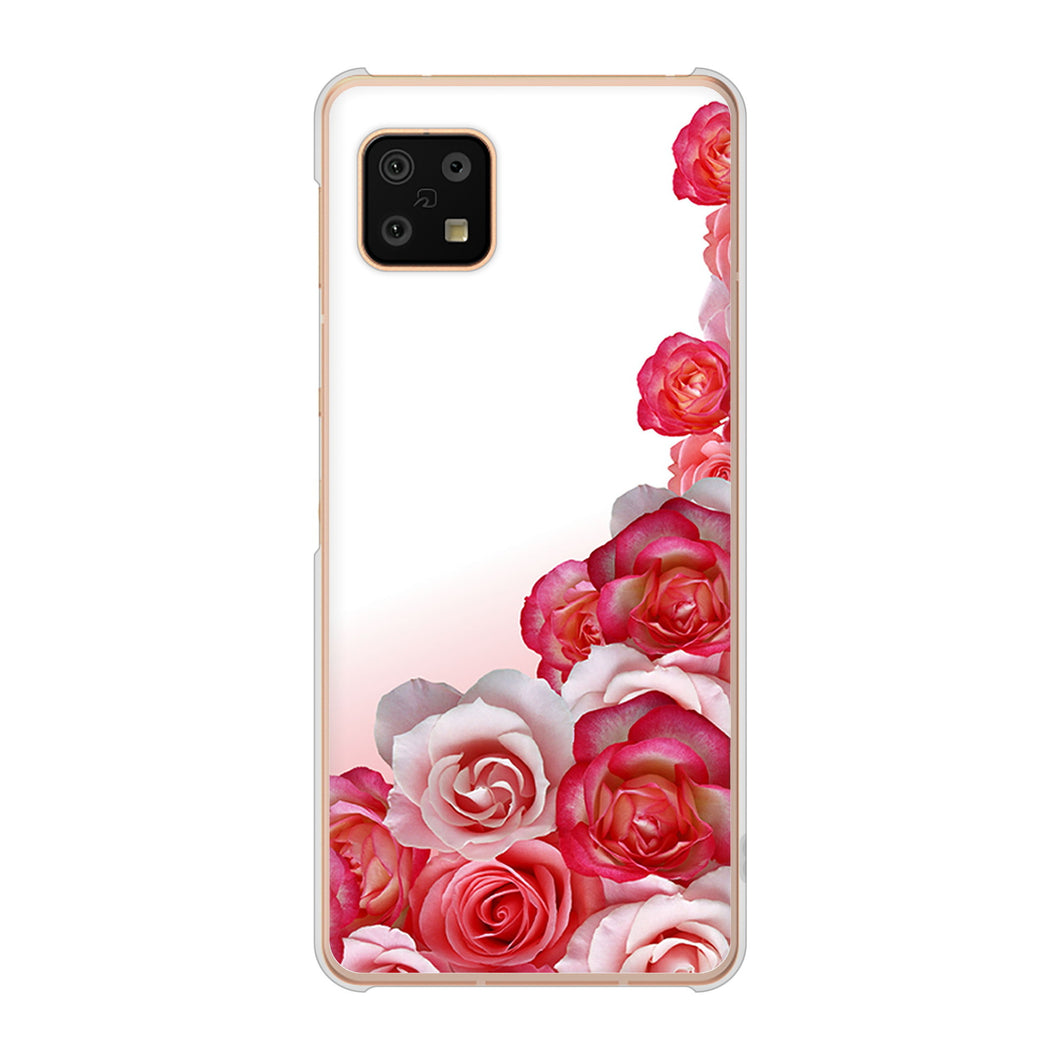 AQUOS sense6 SH-54B docomo 高画質仕上げ 背面印刷 ハードケース ロマンチックなバラ