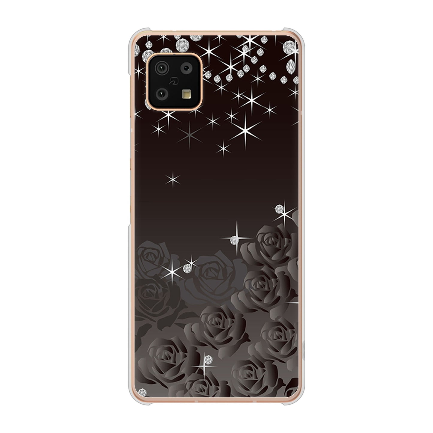 AQUOS sense6 SH-54B docomo 高画質仕上げ 背面印刷 ハードケース ロマンチックなバラ