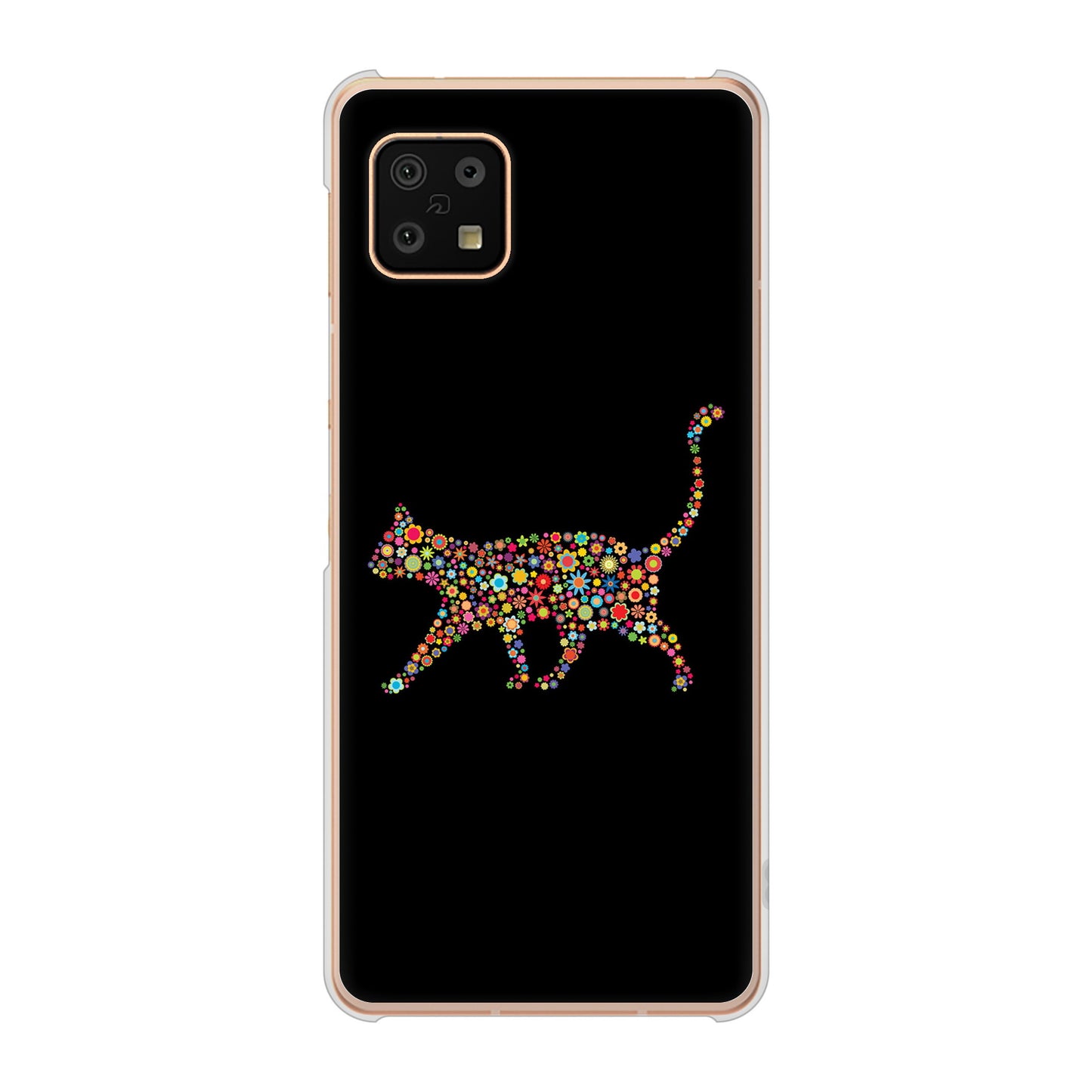 AQUOS sense6 SH-54B docomo 高画質仕上げ 背面印刷 ハードケース 【406 カラフルキャット】