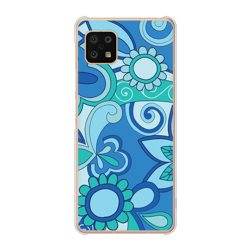 AQUOS sense6 SH-54B docomo 高画質仕上げ 背面印刷 ハードケース 【409 ブルーミックス】