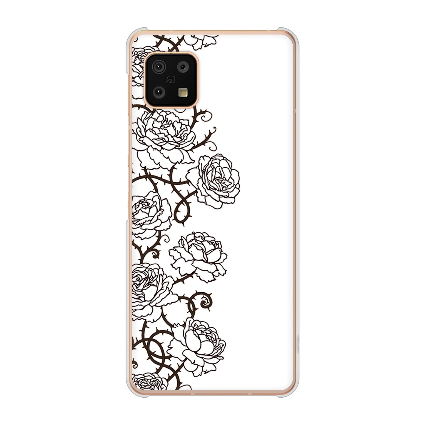 AQUOS sense6 SH-54B docomo 高画質仕上げ 背面印刷 ハードケース 【467 イバラ】