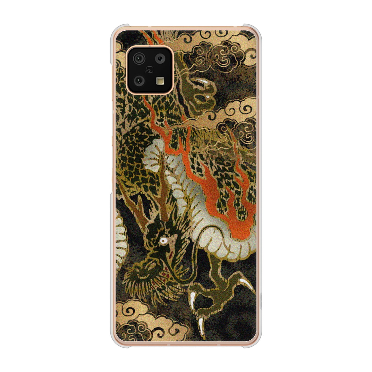 AQUOS sense6 SH-54B docomo 高画質仕上げ 背面印刷 ハードケース 【558 いかずちを纏う龍】