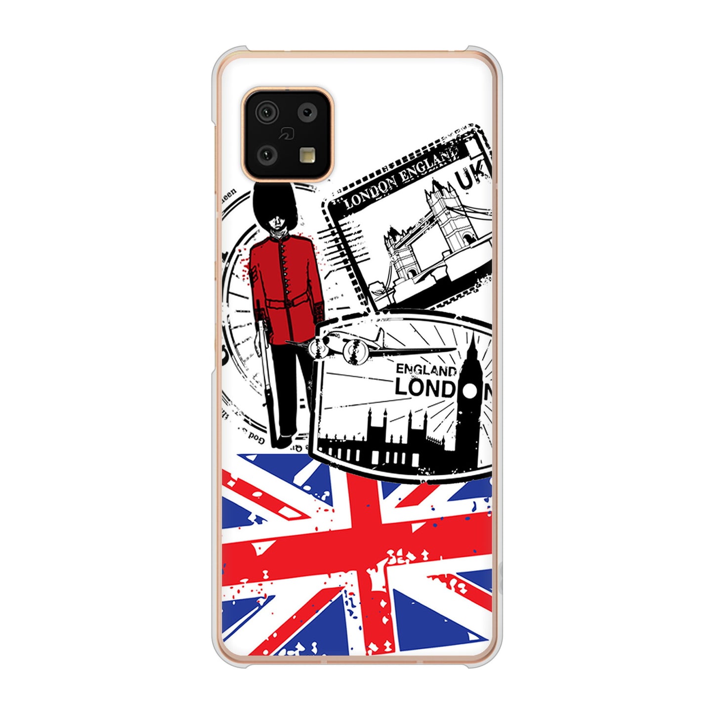 AQUOS sense6 SH-54B docomo 高画質仕上げ 背面印刷 ハードケース イギリスの風景