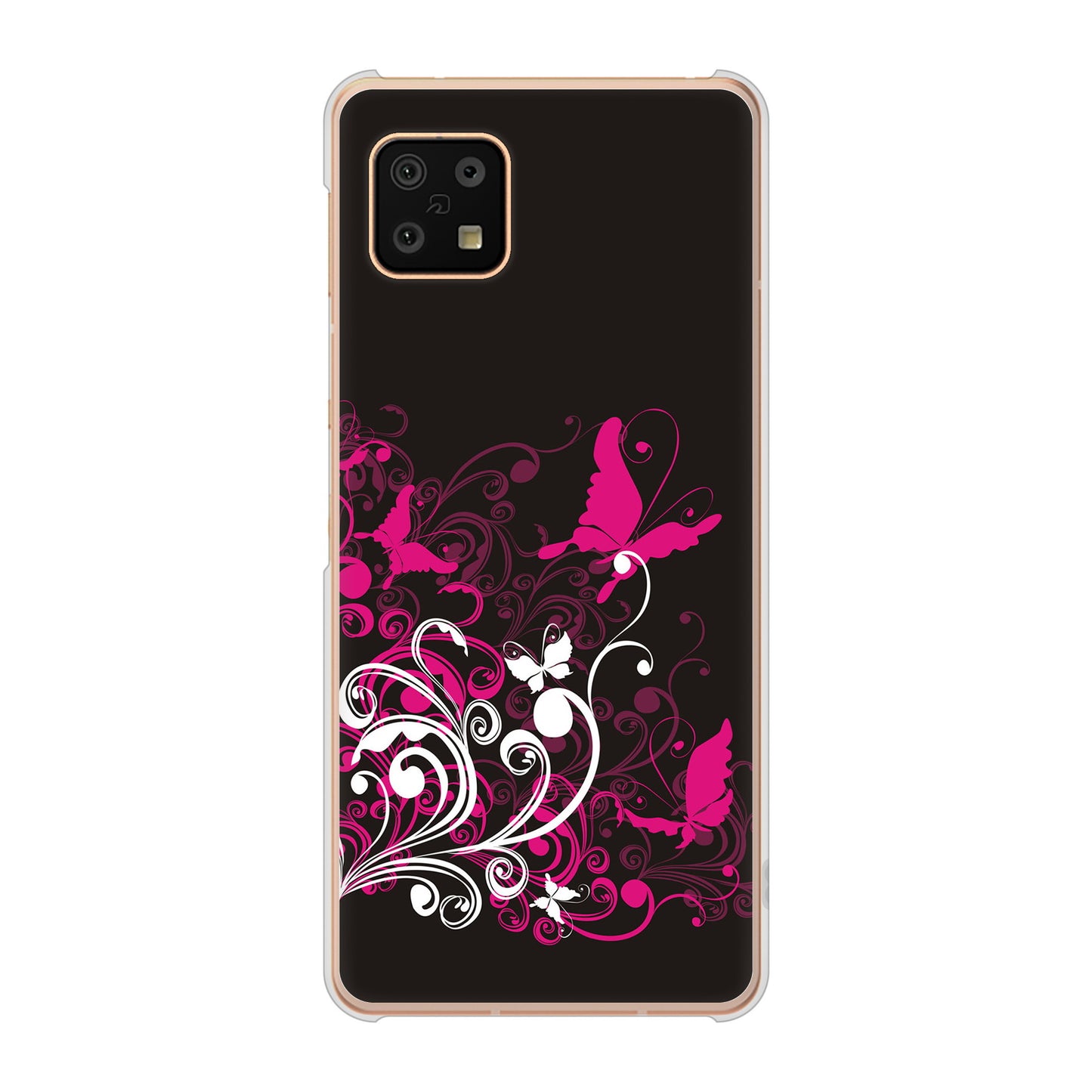 AQUOS sense6 SH-54B docomo 高画質仕上げ 背面印刷 ハードケース バタフライ