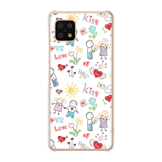 AQUOS sense6 SH-54B docomo 高画質仕上げ 背面印刷 ハードケース カップル&ファミリー