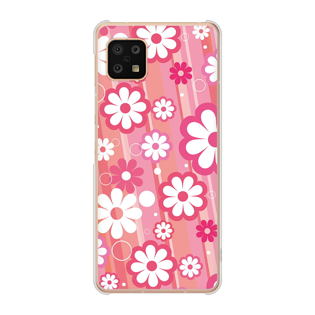 AQUOS sense6 SH-54B docomo 高画質仕上げ 背面印刷 ハードケース 【751 マーガレット(ピンク系)】