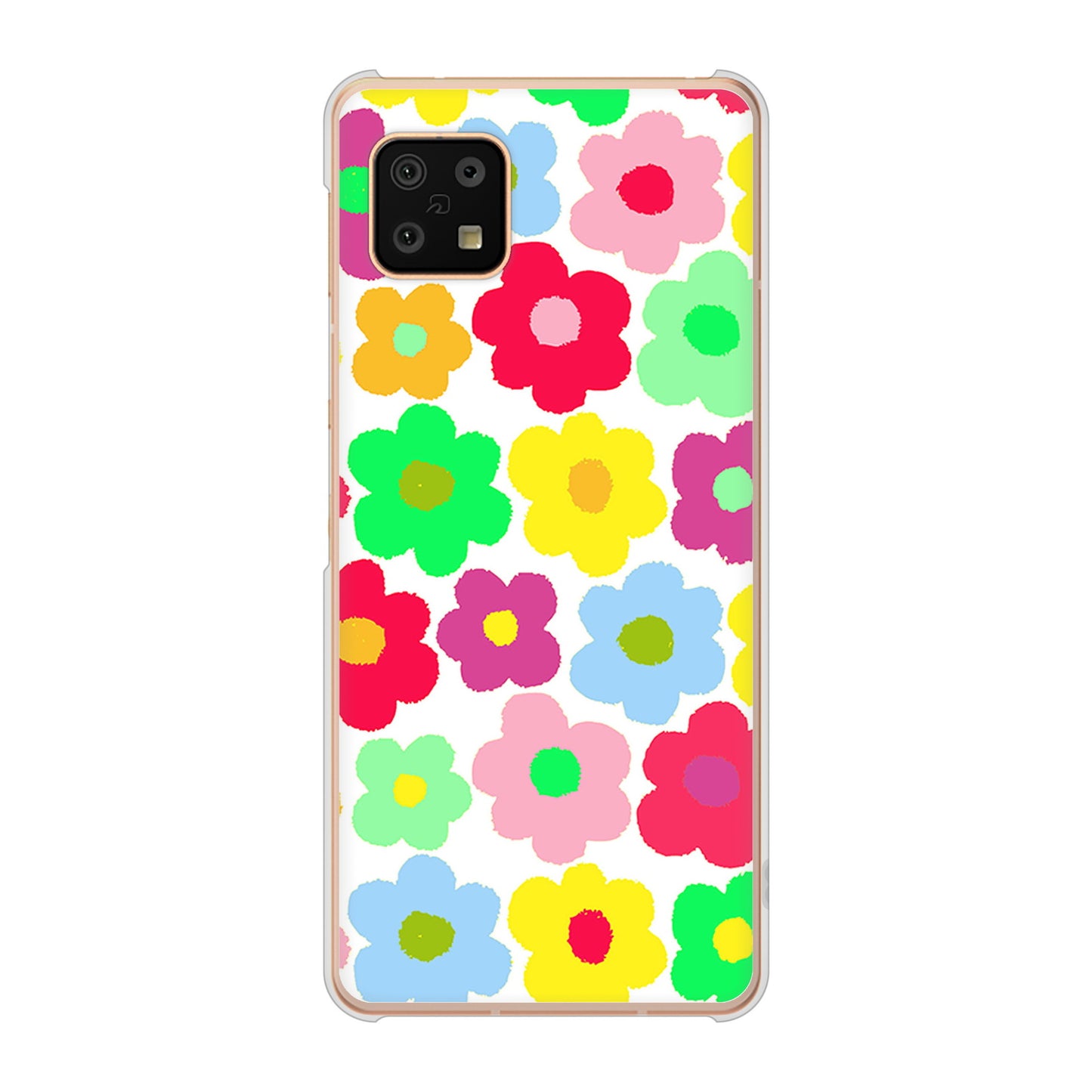 AQUOS sense6 SH-54B docomo 高画質仕上げ 背面印刷 ハードケース ルーズフラワー