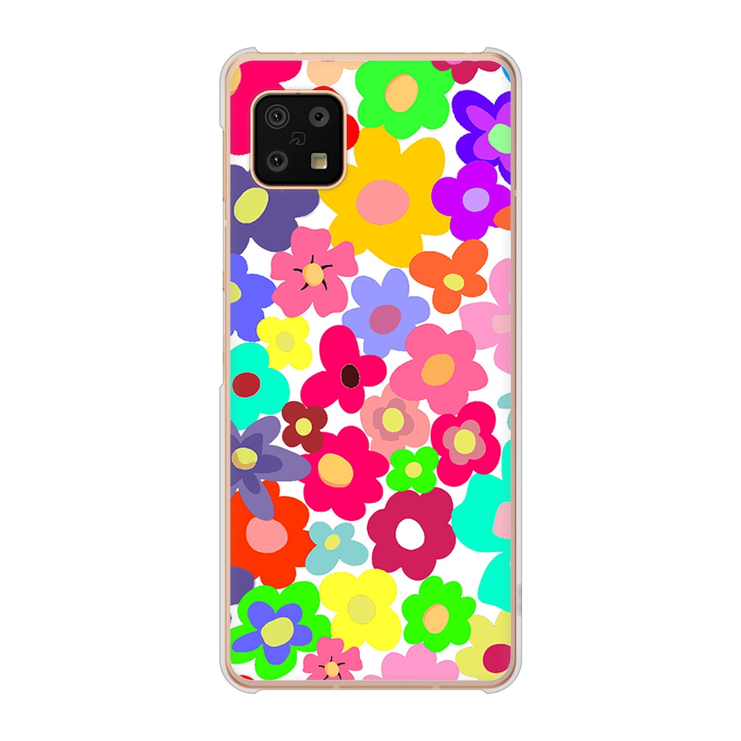 AQUOS sense6 SH-54B docomo 高画質仕上げ 背面印刷 ハードケース ルーズフラワー