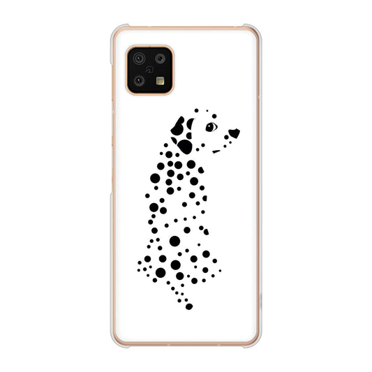 AQUOS sense6 SH-54B docomo 高画質仕上げ 背面印刷 ハードケース 【1038 振り向くダルメシアン(WH)】