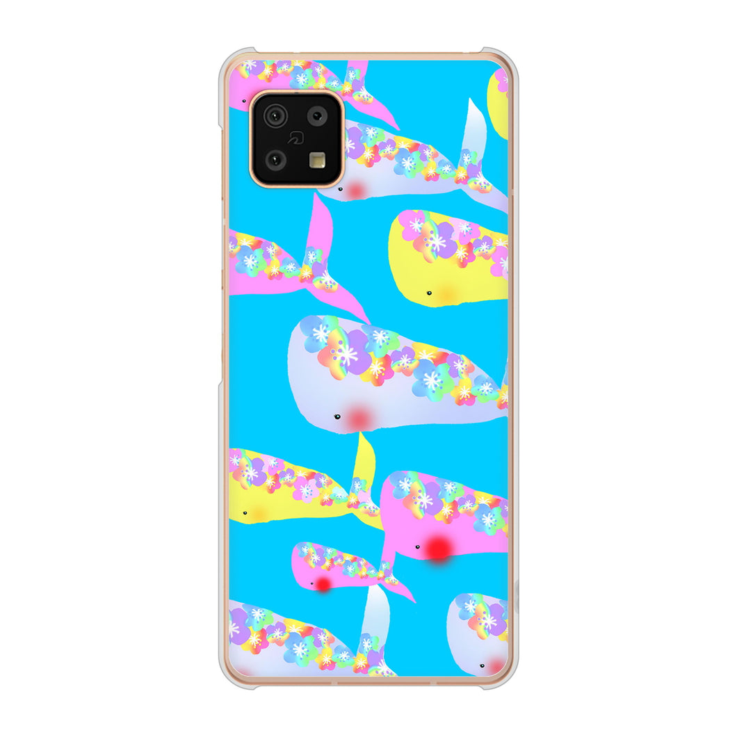 AQUOS sense6 SH-54B docomo 高画質仕上げ 背面印刷 ハードケース 【1045 くじらの仲間】