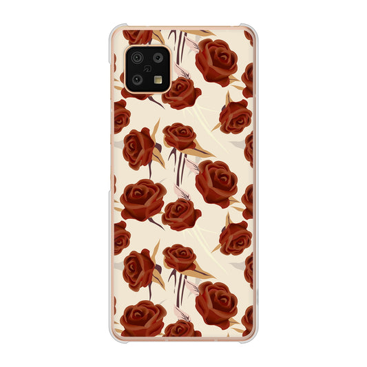AQUOS sense6 SH-54B docomo 高画質仕上げ 背面印刷 ハードケース 【1157 クラシックローズ】