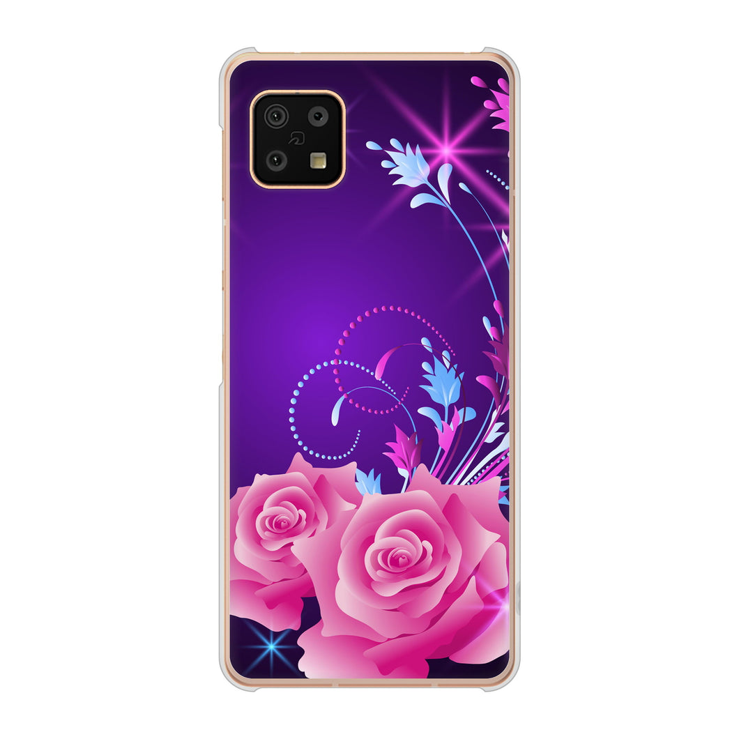 AQUOS sense6 SH-54B docomo 高画質仕上げ 背面印刷 ハードケース ロマンチックなバラ
