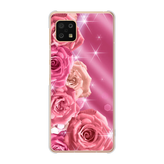AQUOS sense6 SH-54B docomo 高画質仕上げ 背面印刷 ハードケース 【1182 ピンクの薔薇に誘われて】