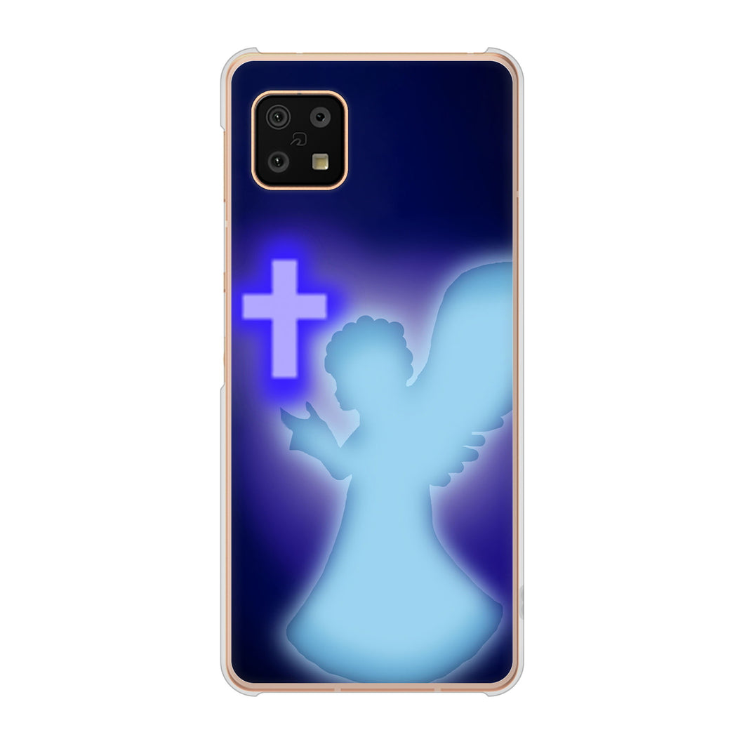 AQUOS sense6 SH-54B docomo 高画質仕上げ 背面印刷 ハードケース 【1249 祈りを捧げる天使】