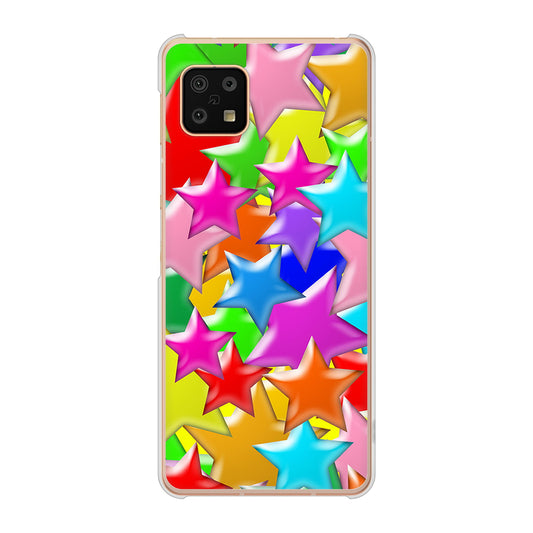 AQUOS sense6 SH-54B docomo 高画質仕上げ 背面印刷 ハードケース 【1293 ランダムスター】