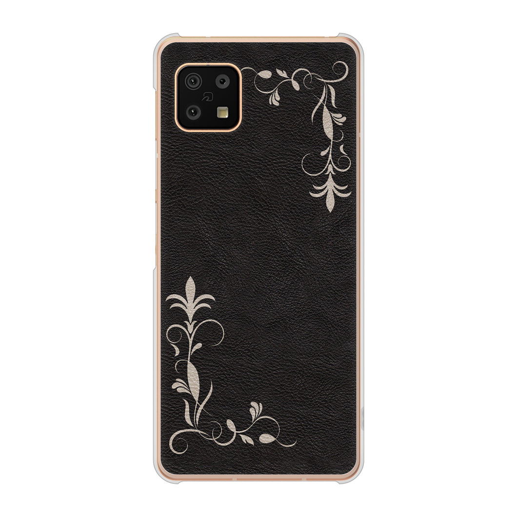 AQUOS sense6 SH-54B docomo 高画質仕上げ 背面印刷 ハードケース 【EK825 レザー風グラスフレーム】