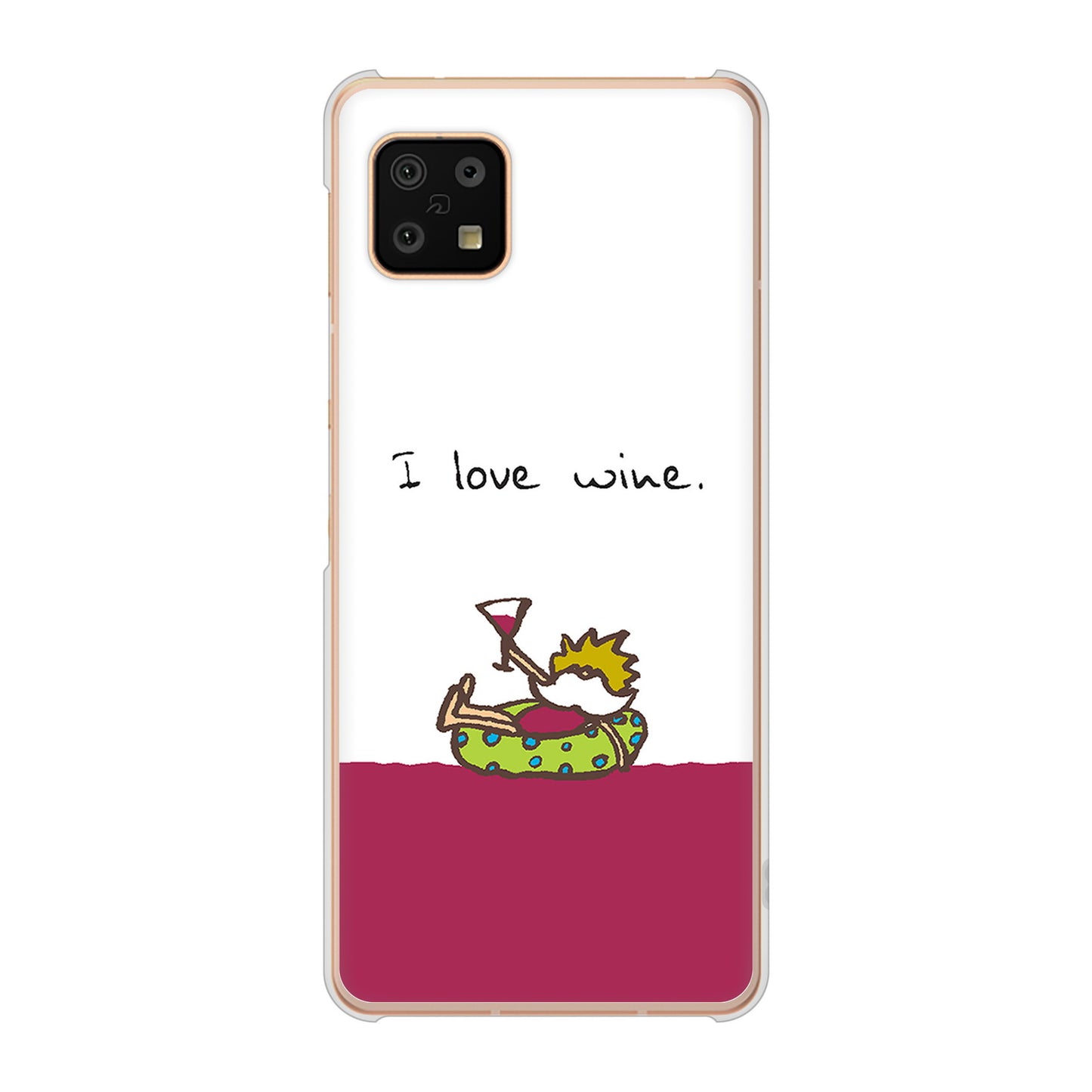 AQUOS sense6 SH-54B docomo 高画質仕上げ 背面印刷 ハードケース 【IA811 ワインの神様】