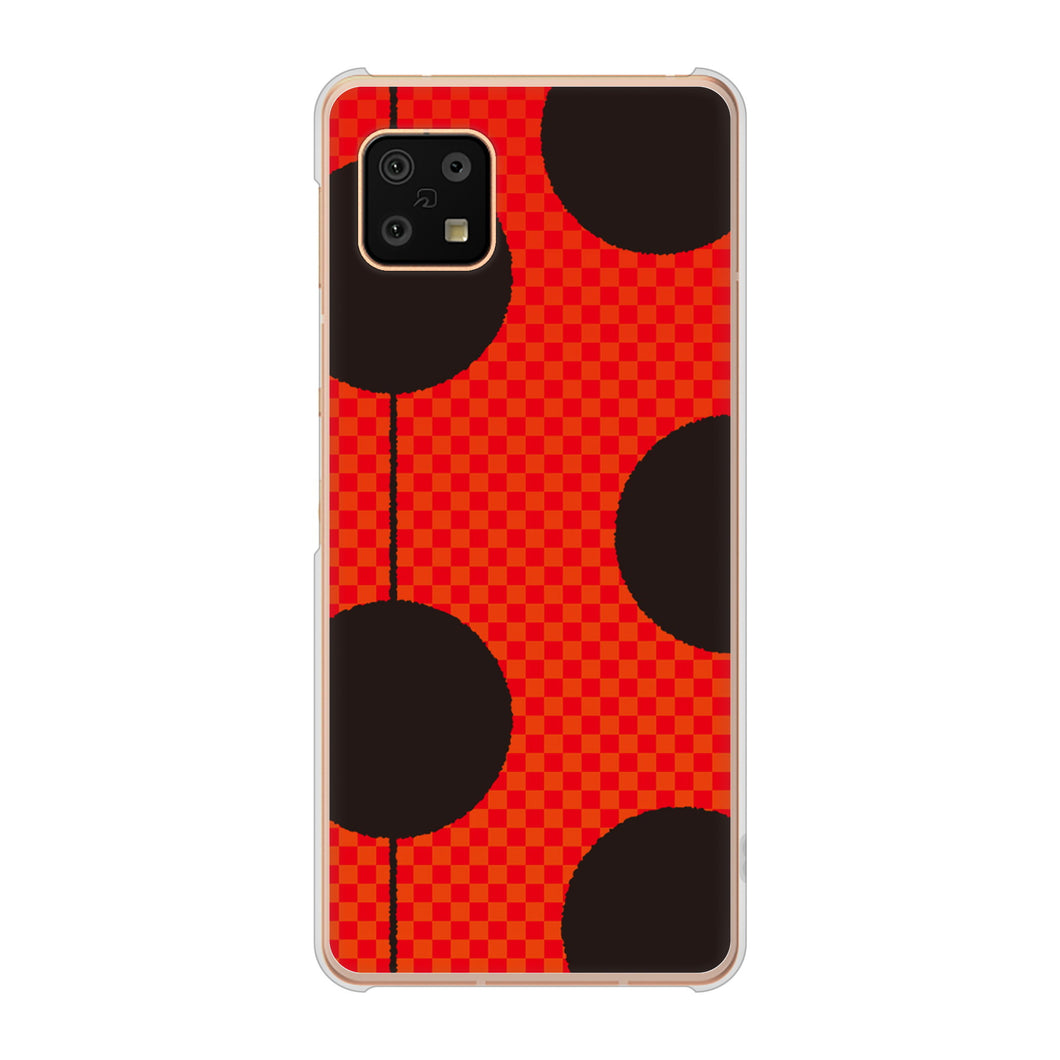 AQUOS sense6 SH-54B docomo 高画質仕上げ 背面印刷 ハードケース 【IB906 てんとうむしのシンプル】