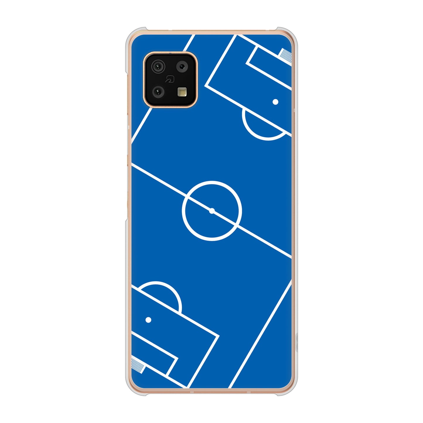AQUOS sense6 SH-54B docomo 高画質仕上げ 背面印刷 ハードケース 【IB922 SOCCER_ピッチ】