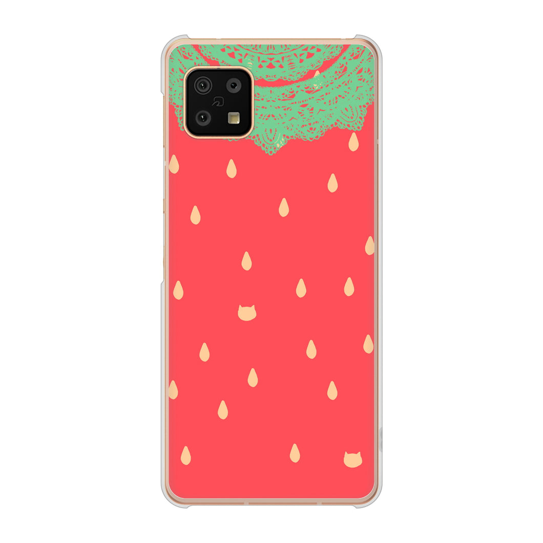 AQUOS sense6 SH-54B docomo 高画質仕上げ 背面印刷 ハードケース 【MI800 strawberry ストロベリー】