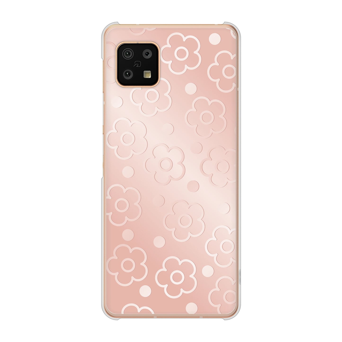 AQUOS sense6 SH-54B docomo 高画質仕上げ 背面印刷 ハードケース エンボス風デイジーシンプル