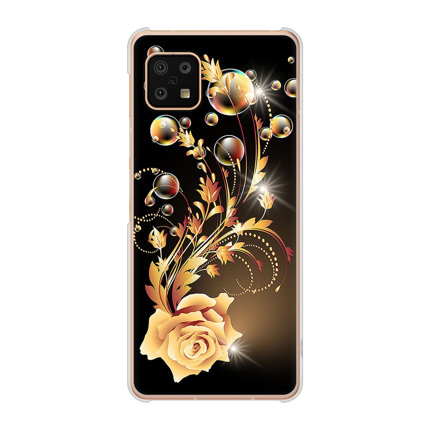 AQUOS sense6 SH-54B docomo 高画質仕上げ 背面印刷 ハードケース ロマンチックなバラ