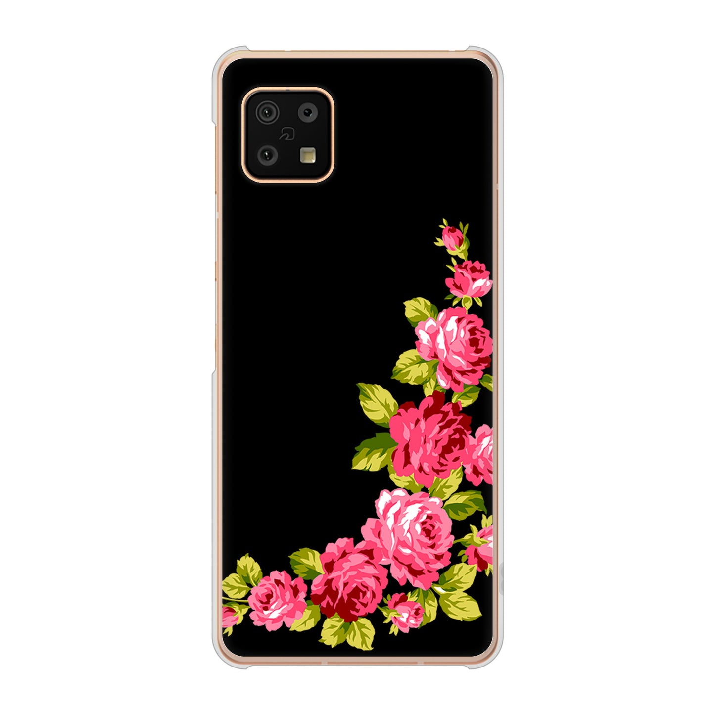 AQUOS sense6 SH-54B docomo 高画質仕上げ 背面印刷 ハードケース ロマンチックなバラ