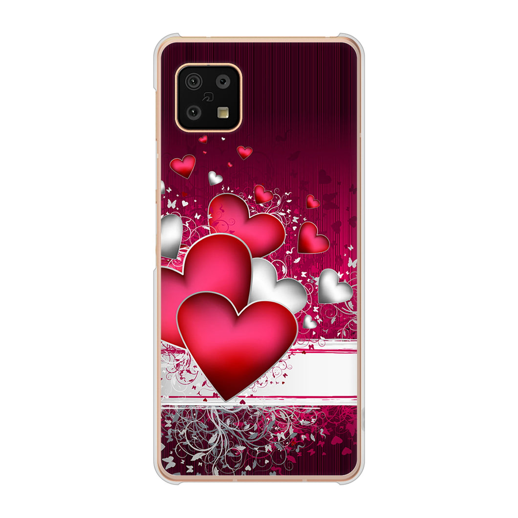 AQUOS sense6 SH-54B docomo 高画質仕上げ 背面印刷 ハードケース 【VA835 ハートの息吹】