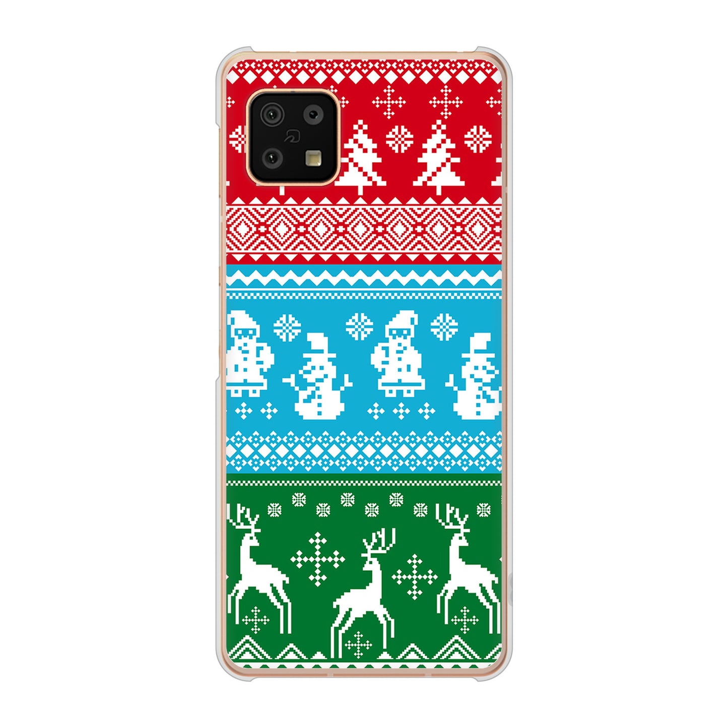 AQUOS sense6 SH-54B docomo 高画質仕上げ 背面印刷 ハードケース クリスマス