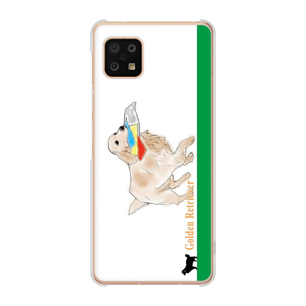 AQUOS sense6 SH-54B docomo 高画質仕上げ 背面印刷 ハードケース ゴールデンレトリバー