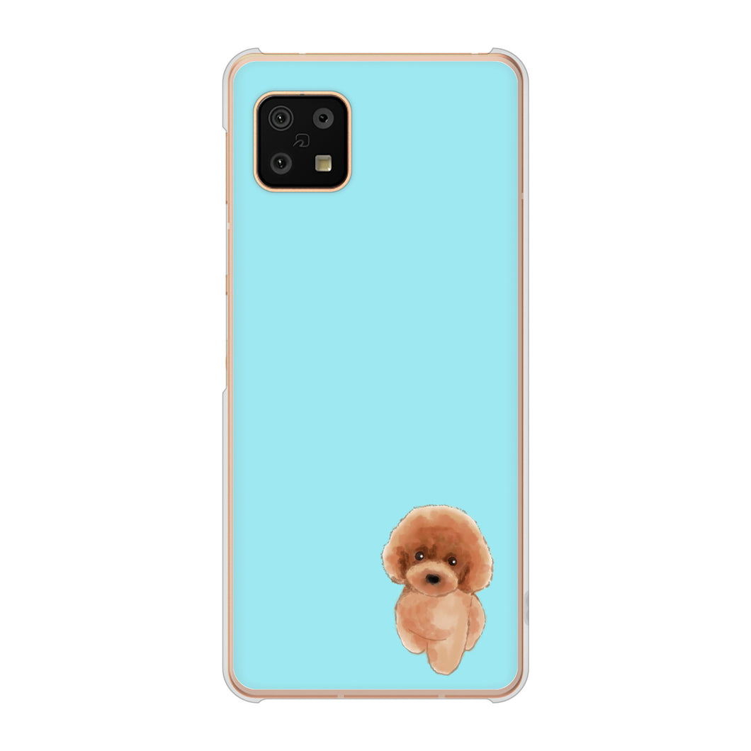 AQUOS sense6 SH-54B docomo 高画質仕上げ 背面印刷 ハードケース トイプードルレッド