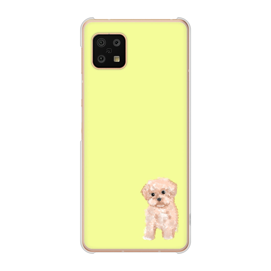 AQUOS sense6 SH-54B docomo 高画質仕上げ 背面印刷 ハードケース トイプードルアプリコット
