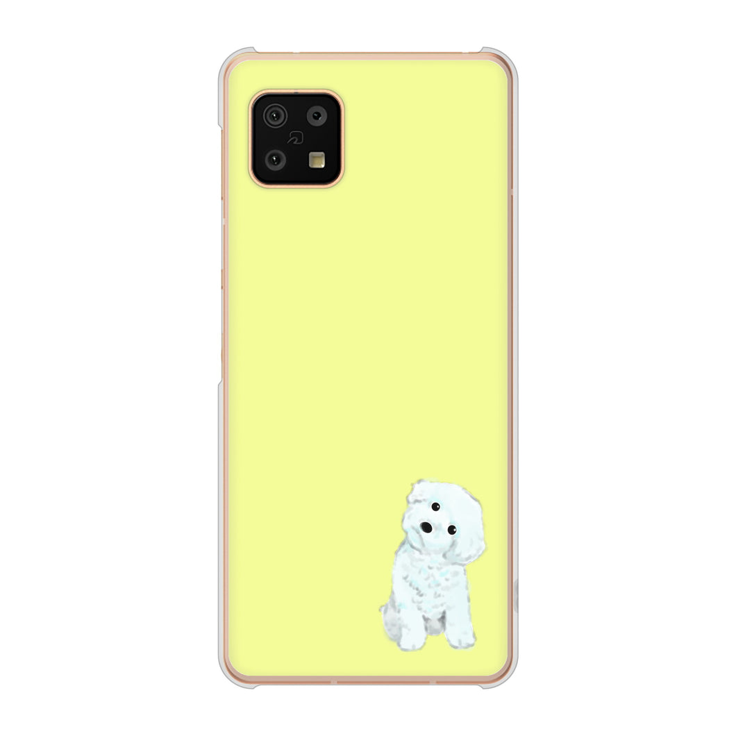 AQUOS sense6 SH-54B docomo 高画質仕上げ 背面印刷 ハードケース トイプードルホワイト