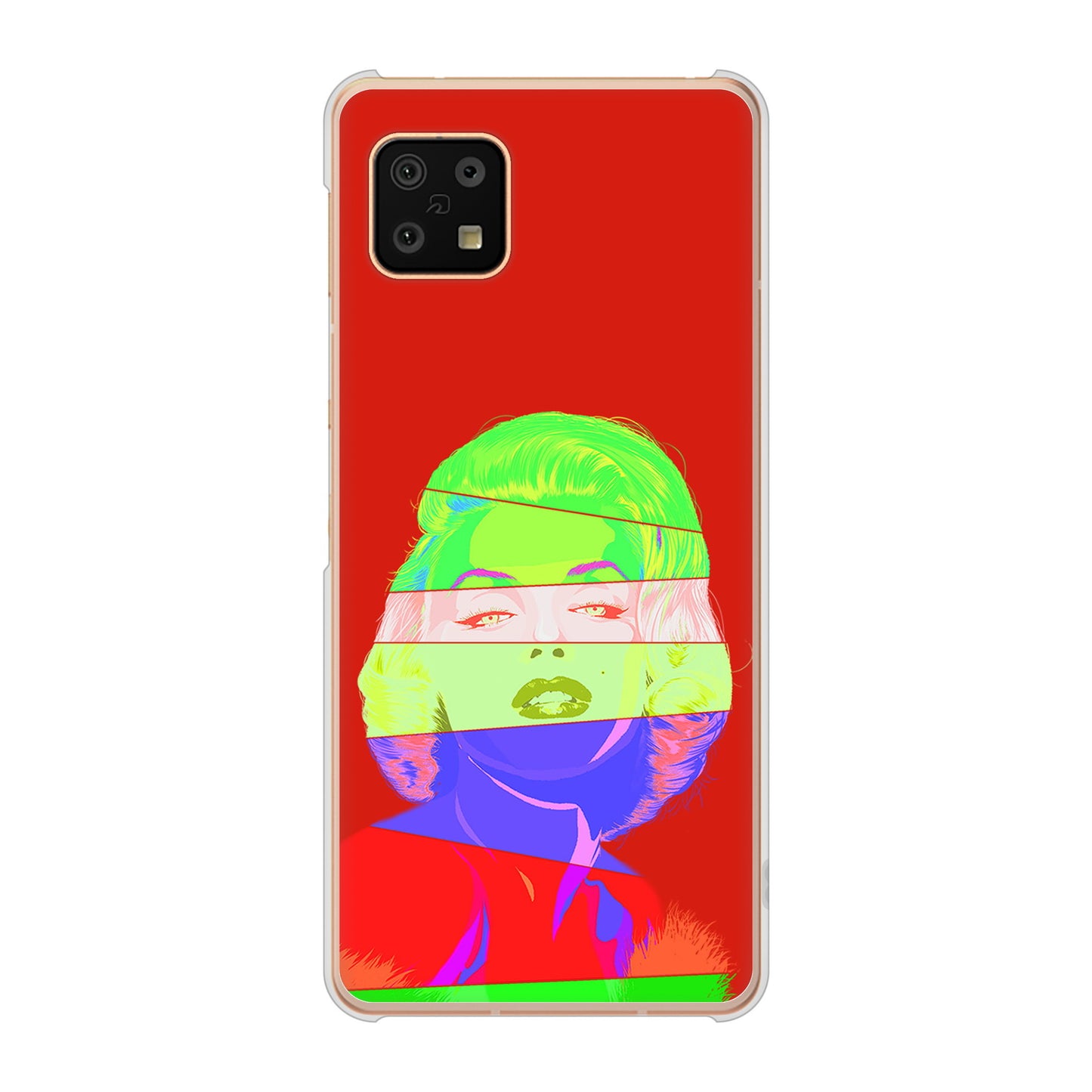 AQUOS sense6 SH-54B docomo 高画質仕上げ 背面印刷 ハードケース マリリンモンローデザイン