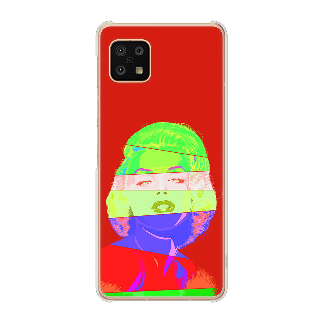 AQUOS sense6 SH-54B docomo 高画質仕上げ 背面印刷 ハードケース マリリンモンローデザイン