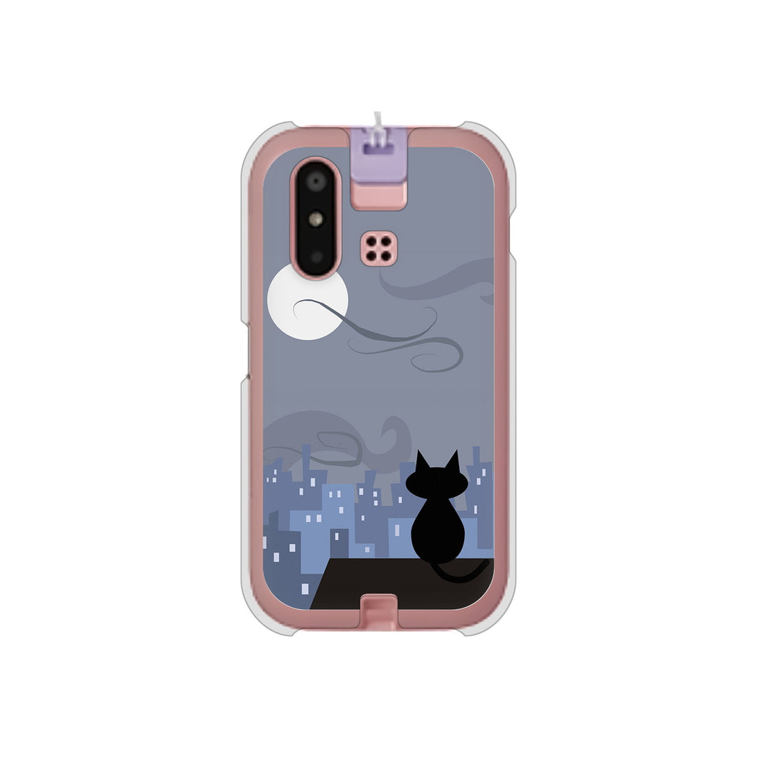 mamorino6 SHF35 au 高画質仕上げ 背面印刷 ハードケース【012 屋根の上のねこ】