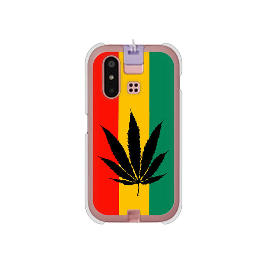 mamorino6 SHF35 au 083 大麻ラスタカラー ハードケース 背面印刷