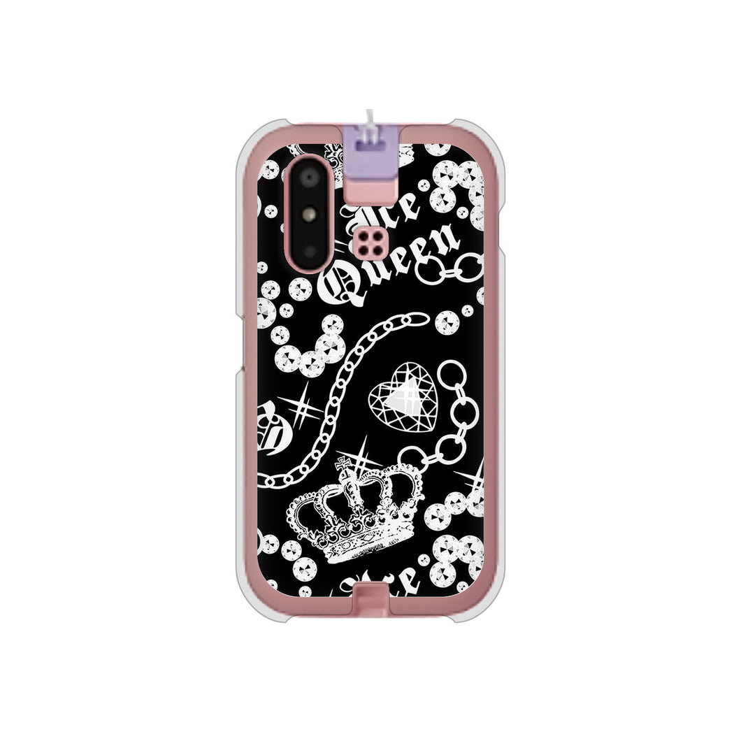 mamorino6 SHF35 au 高画質仕上げ 背面印刷 ハードケース【187 ゴージャス クラウン】