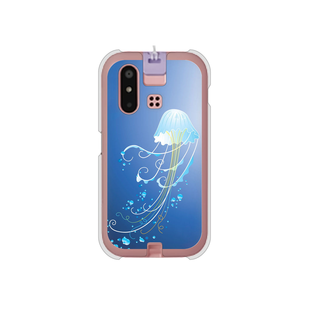 mamorino6 SHF35 au 高画質仕上げ 背面印刷 ハードケース【362 ジェリーフィシュ】