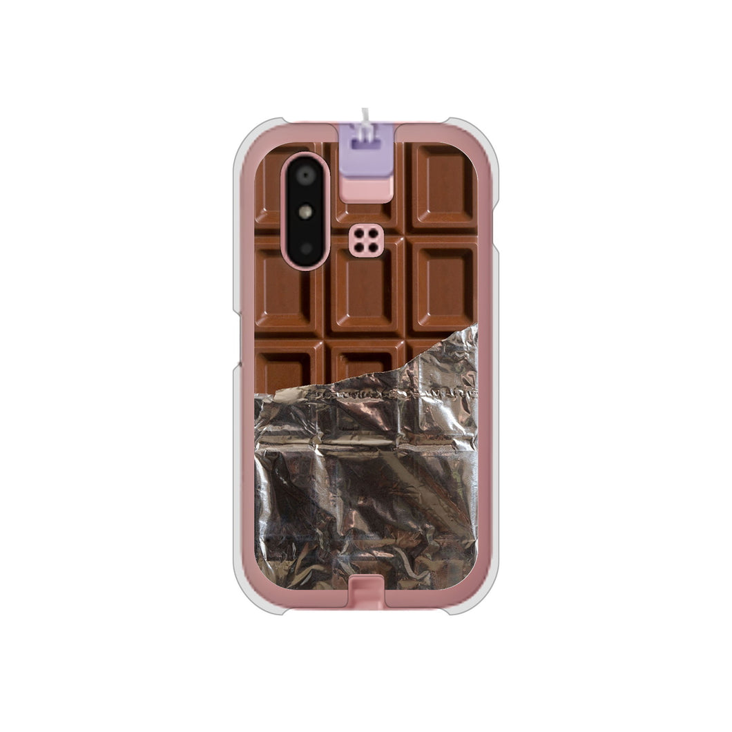 mamorino6 SHF35 au 高画質仕上げ 背面印刷 ハードケース【451 板チョコ】