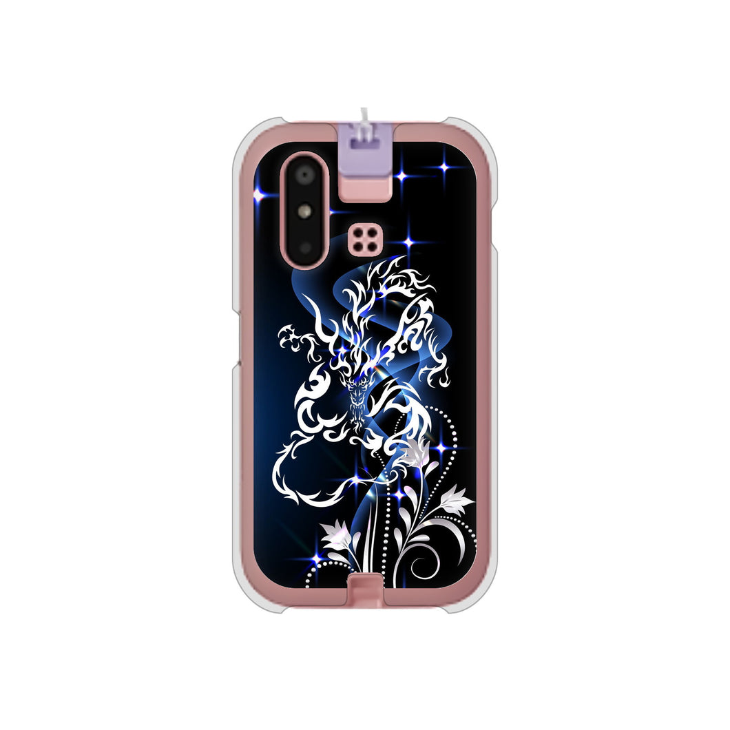 mamorino6 SHF35 au 高画質仕上げ 背面印刷 ハードケース【1000 闇のシェンロン】