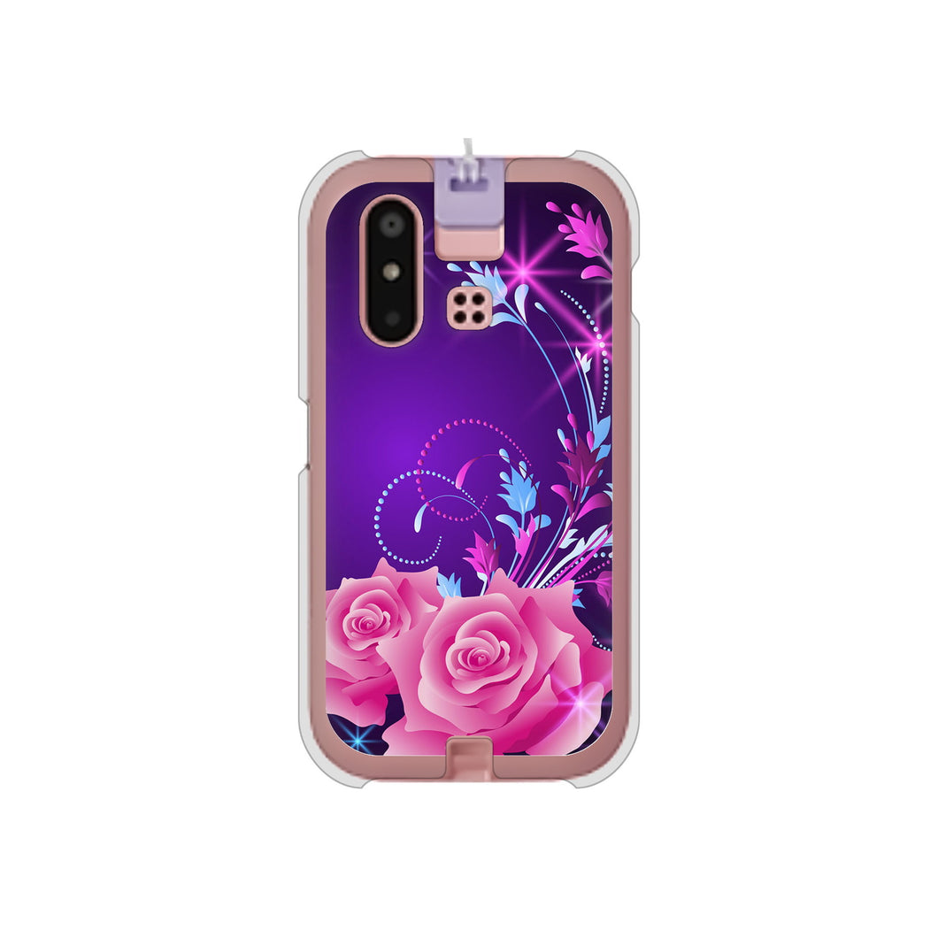 mamorino6 SHF35 au 高画質仕上げ 背面印刷 ハードケース【1177 紫色の夜】