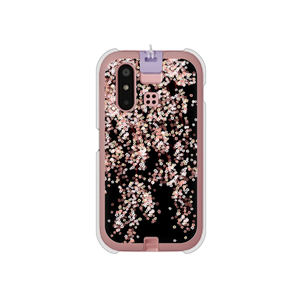 mamorino6 SHF35 au 高画質仕上げ 背面印刷 ハードケース【1244 しだれ桜】