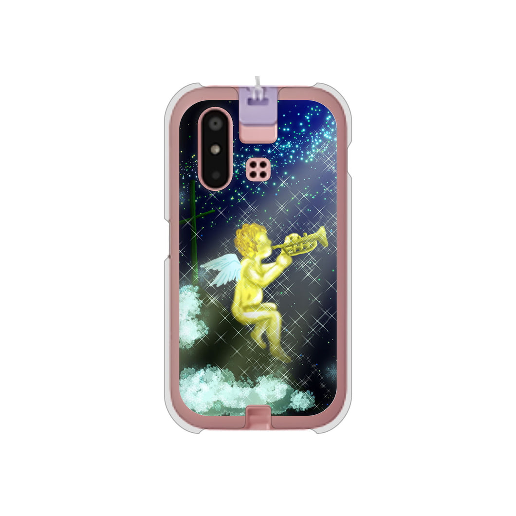 mamorino6 SHF35 au 高画質仕上げ 背面印刷 ハードケース【1248 天使の演奏】