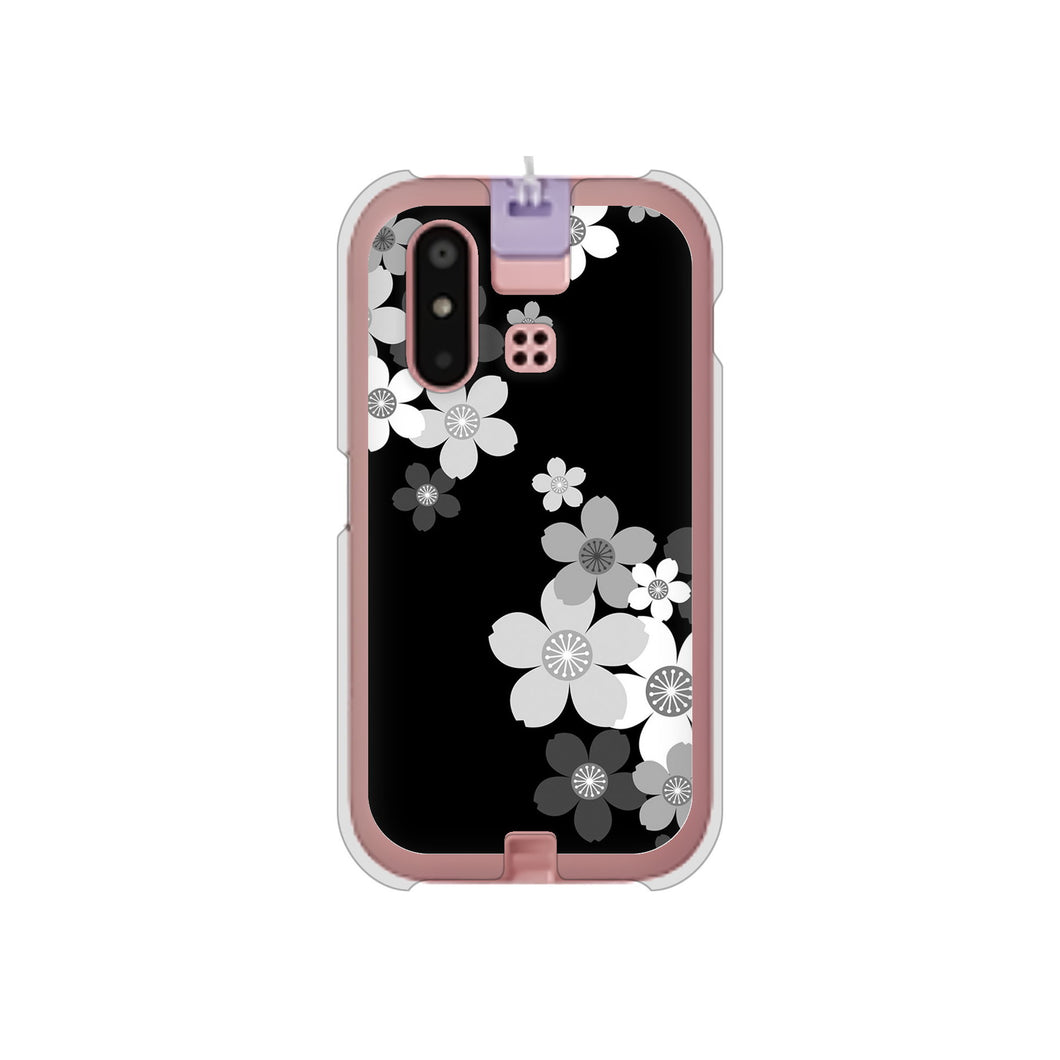 mamorino6 SHF35 au 高画質仕上げ 背面印刷 ハードケース【1334 桜のフレーム】