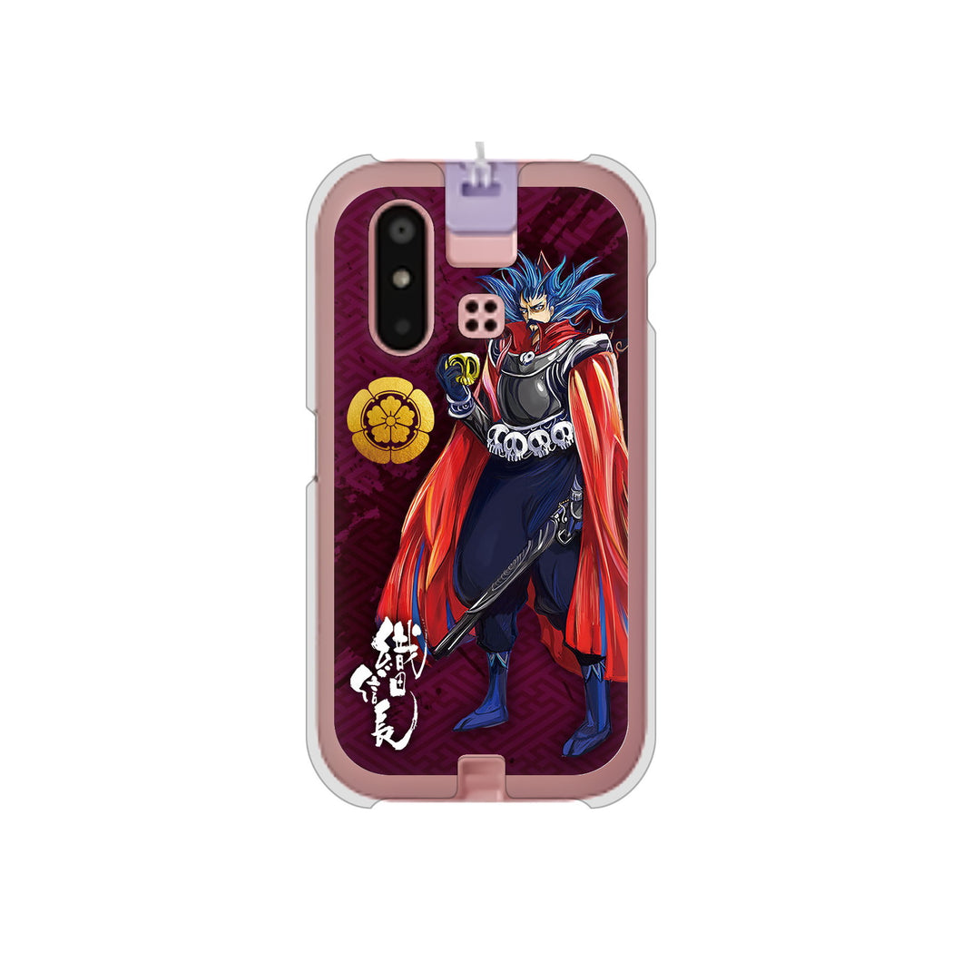 mamorino6 SHF35 au 高画質仕上げ 背面印刷 ハードケース【AB808 織田信長 イラストと家紋】